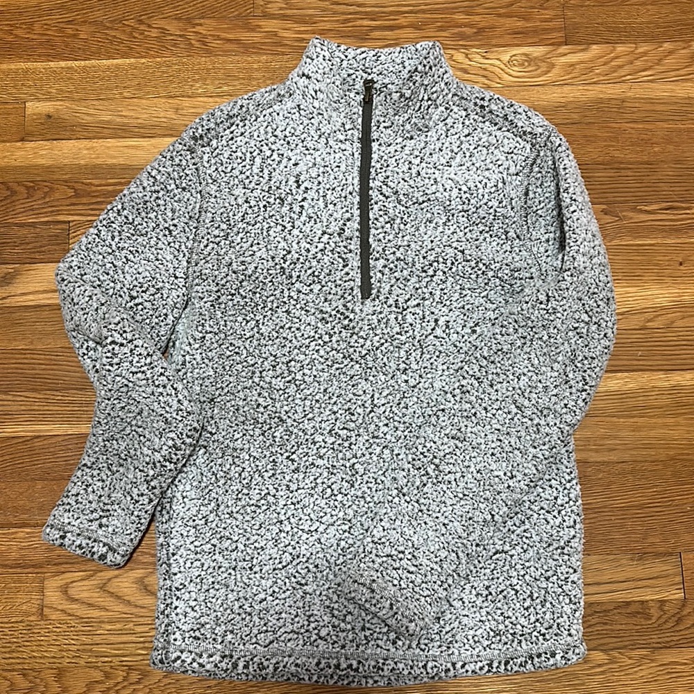 Gray Sherpa Quarter Zip Pullover